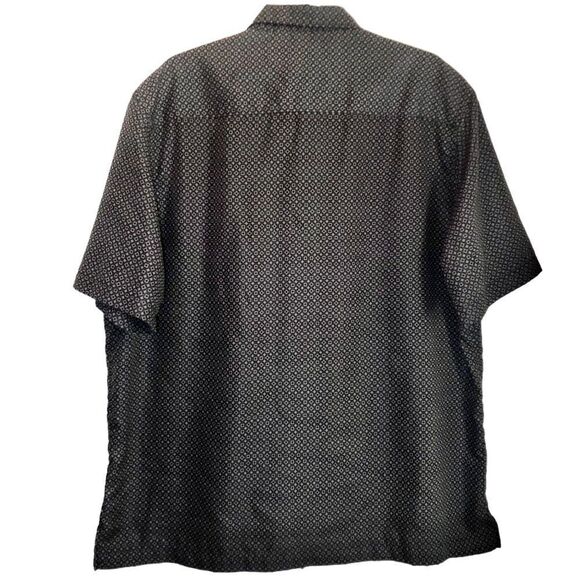 Axist Short Sleeve Geometric Mini Print Shirt in Black/Grey Men’s XL - Picture 4 of 7